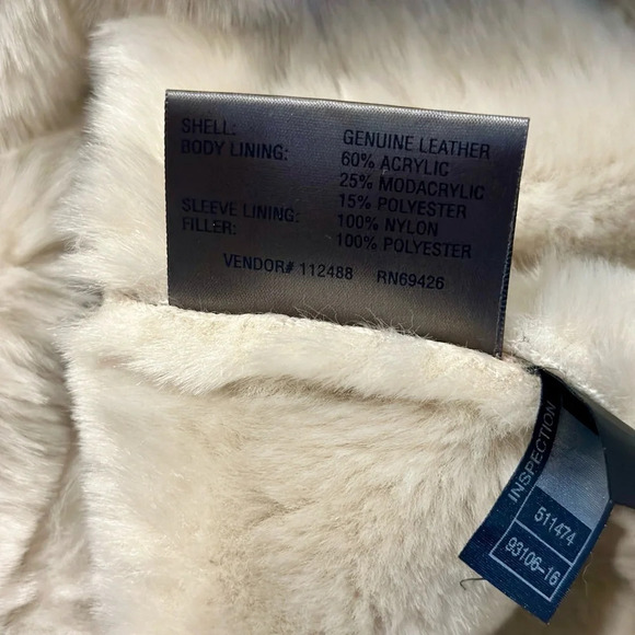 Wilsons Maxima Vintage Leather Hooded Jacket Fur Trim Tan Women’s Large - Picture 6 of 9